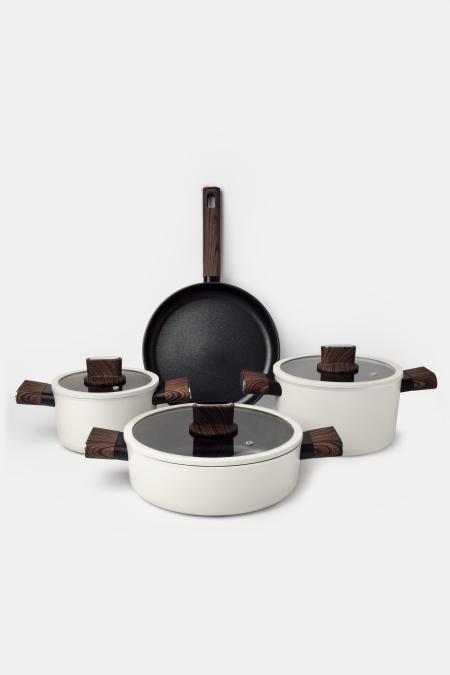 Benji 7 Parça Titanyum Tencere ve Tava Seti