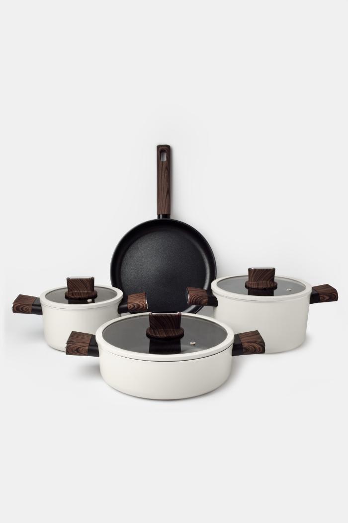 Benji 7 Parça Titanyum Tencere ve Tava Seti