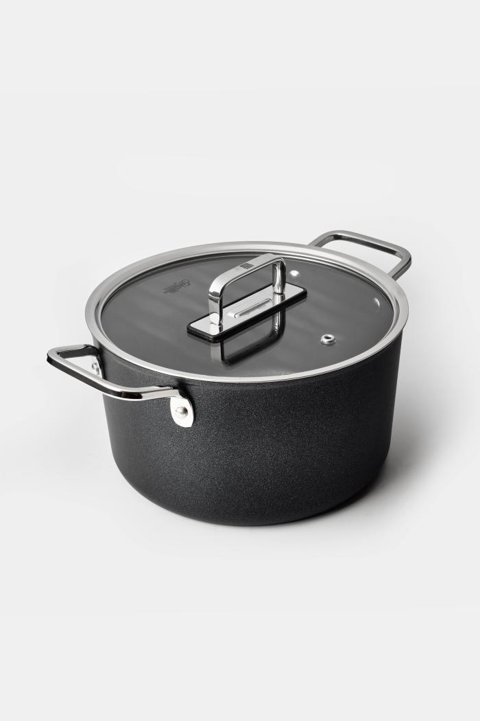 Fin 7 Parça Diamond Tencere ve Tava Seti Siyah