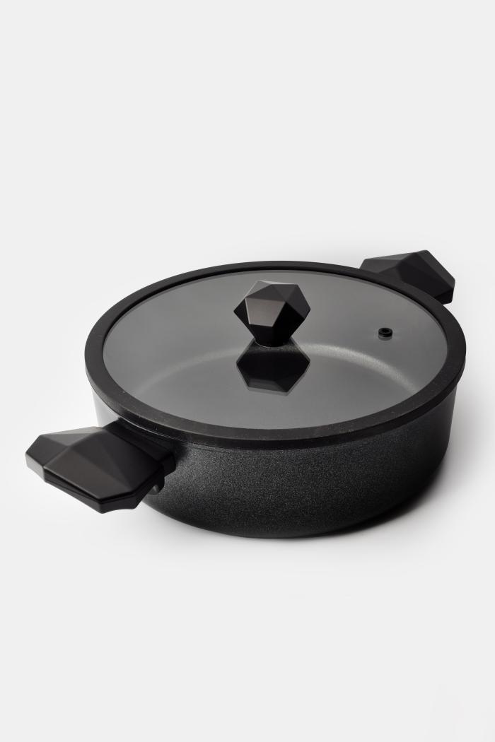 Gal 7 Parça Diamond Tencere ve Tava Seti Siyah