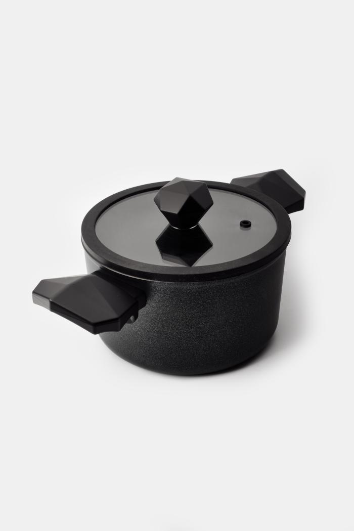 Gal 7 Parça Diamond Tencere ve Tava Seti Siyah